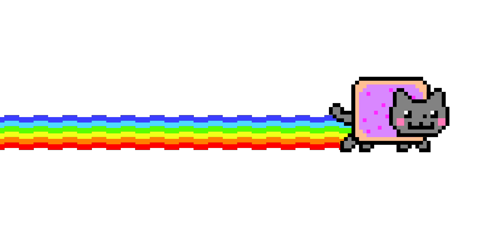 Nyan cat flying by